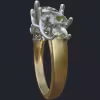5 Stones Shared Prong Two-Tone Ring - Side