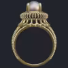 Filigree Ropes Pearl Ring - Profile