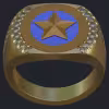 Star Medallion Ring - Top