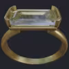 East-West Emerald Cut Diamond Mounting - Front