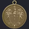 Small Polish Shield Pendant - Front
