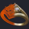 4 Stones Ring - 3D