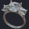 Three Cushion Cut Ring - Main