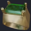 Smooth Transition from Shank to Prongs Emerald Ring - Main
