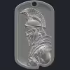 Alexandre Spartan Name Tag Pendant - Front