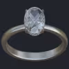 Oval Diamond With Hidden Halo Ring - Top