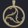 Ornate Circular Pendant - Front
