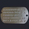Alexandre Spartan Name Tag Pendant - Back