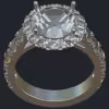 Cathedral Halo Engagement Ring - Top