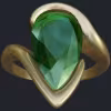 Pear Shape Emerald Ring - Top