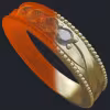 4 Diamonds Figure Eight Ring With Milgrain - 3D