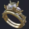 Matching Band with Marquise Accents - Main