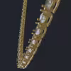 6.5 mm Round Diamond Necklace Link - Side