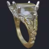 3 Stones Christian Ring - Side