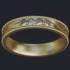 4 Diamonds Figure Eight Ring With Milgrain - Top